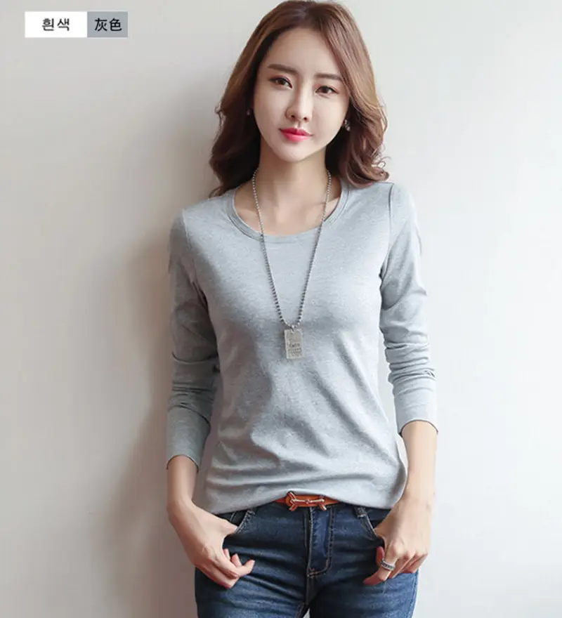 Women's Olive Green Slim Fit Long Sleeve T-Shirt — feature 8