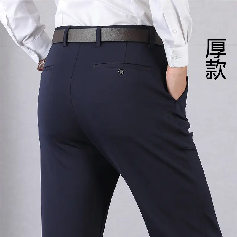 Winter Fleece Lined Black Men's Pants - Image 71