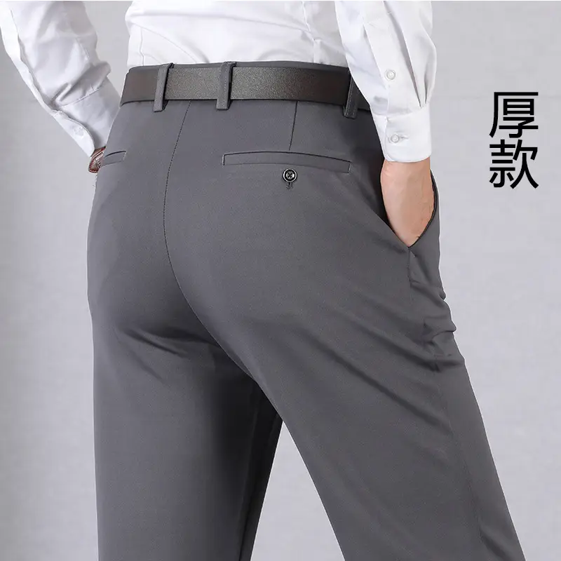 Winter Fleece Lined Black Men's Pants - Image 72