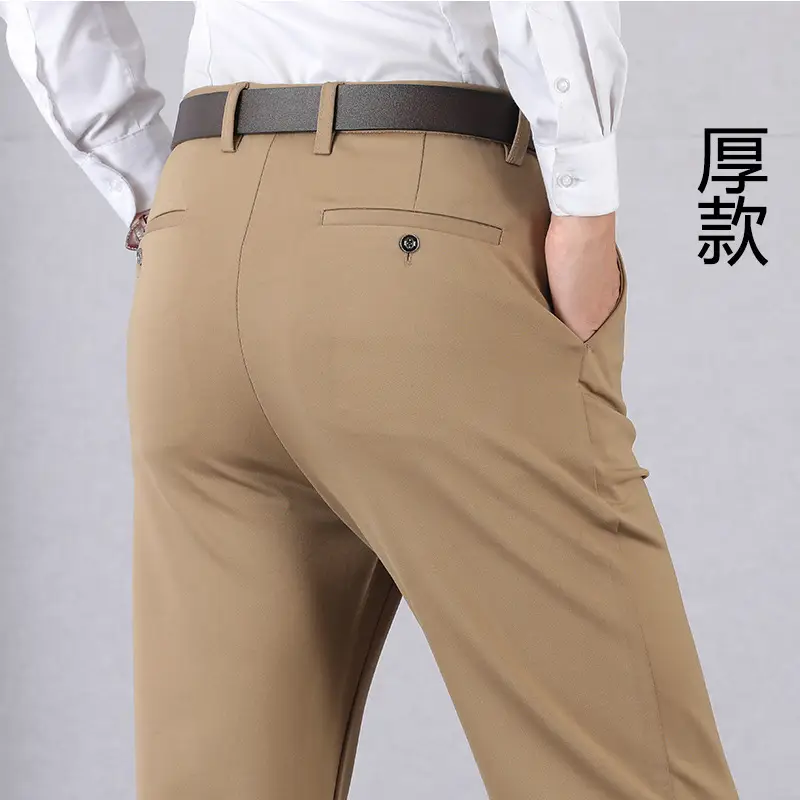 Winter Fleece Lined Black Men's Pants - Image 73