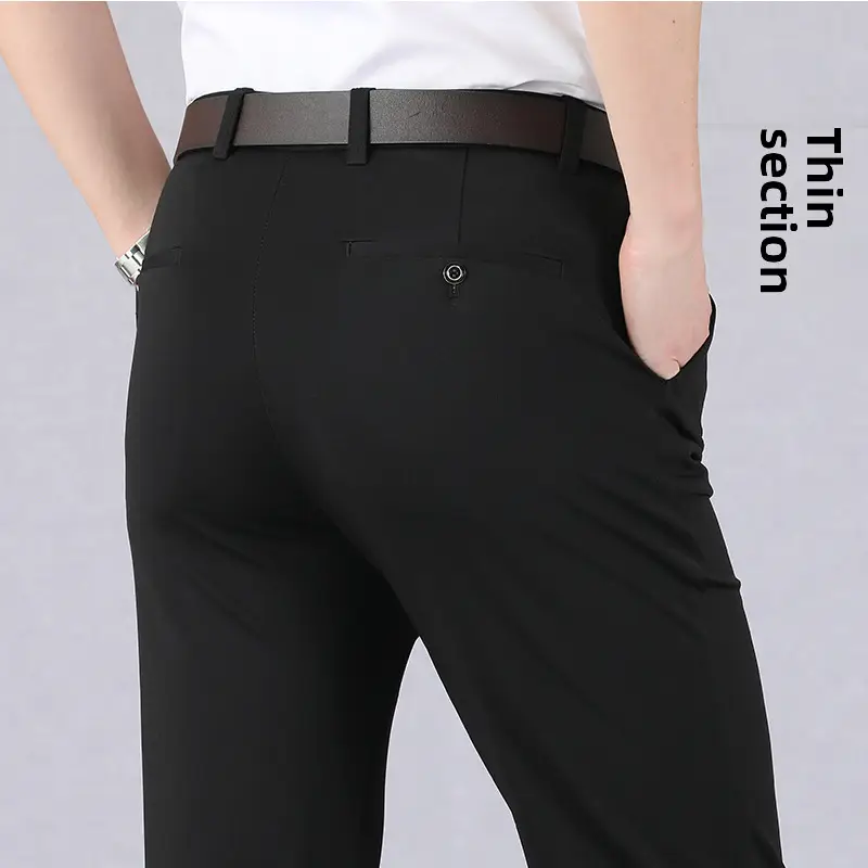 Winter Fleece Lined Black Men's Pants - Image 19