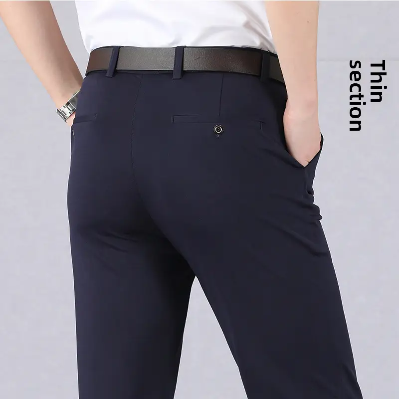 Winter Fleece Lined Black Men's Pants - Image 23