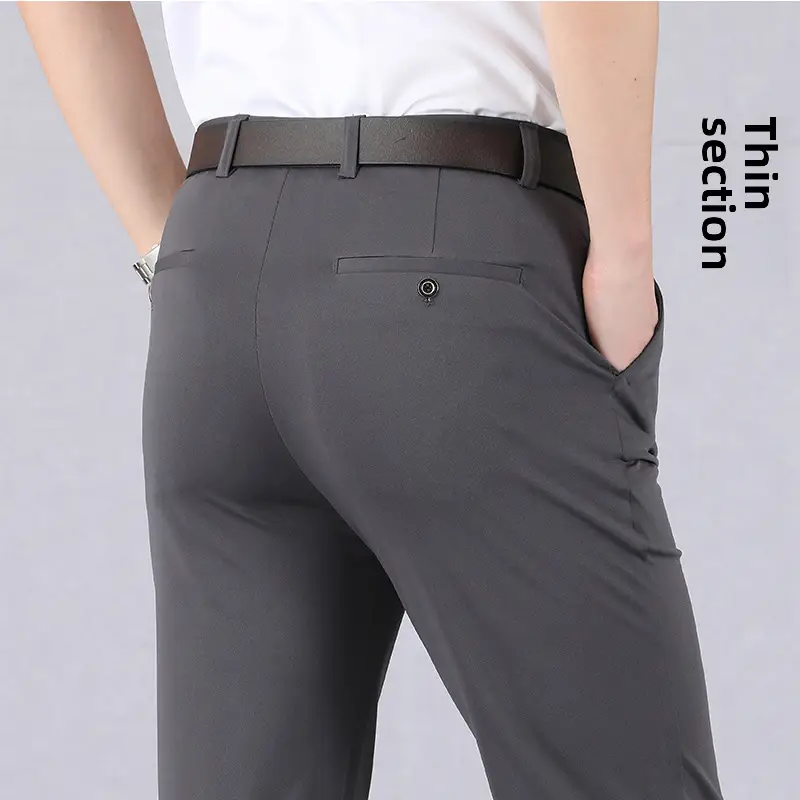 Winter Fleece Lined Black Men's Pants - Image 35