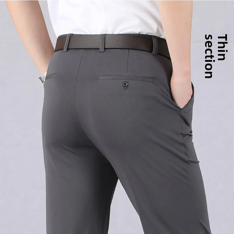 Winter Fleece Lined Black Men's Pants - Image 42