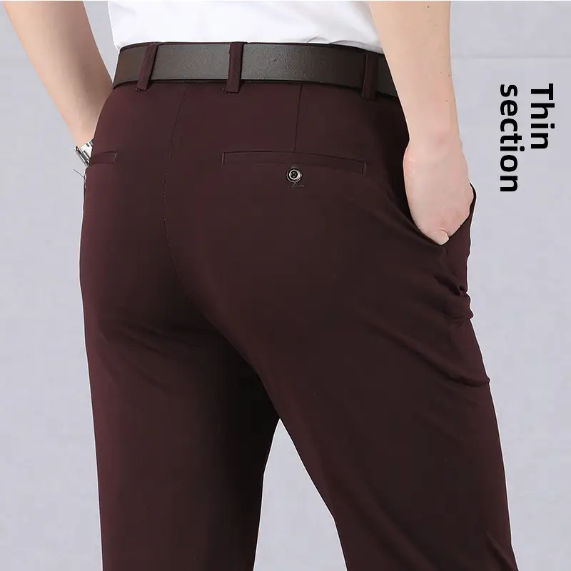 Winter Fleece Lined Black Men's Pants - Image 48