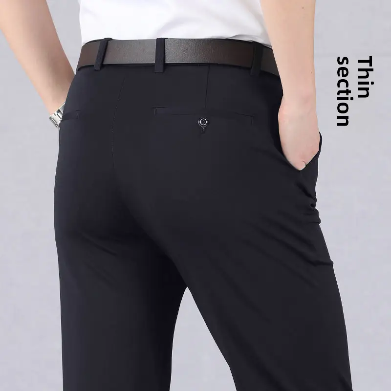 Winter Fleece Lined Black Men's Pants - Image 63