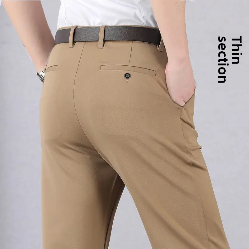 Winter Fleece Lined Black Men's Pants - Image 8