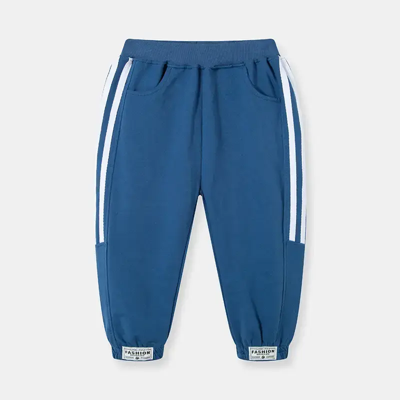 Blue Side Striped Boys Pants Spring Autumn Casual Wear - Image 3