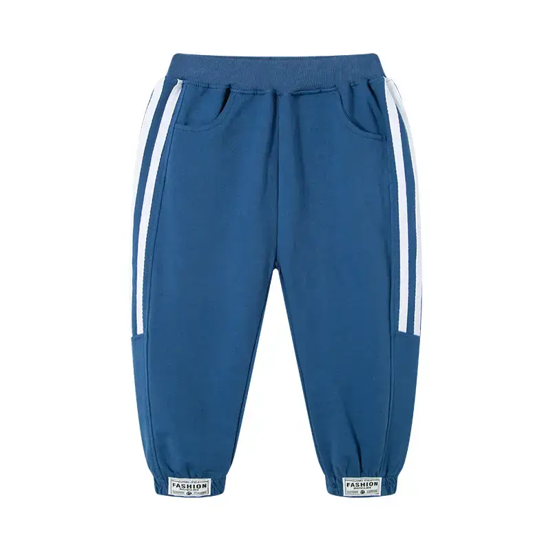 Blue Side Striped Boys Pants Spring Autumn Casual Wear - Image 5