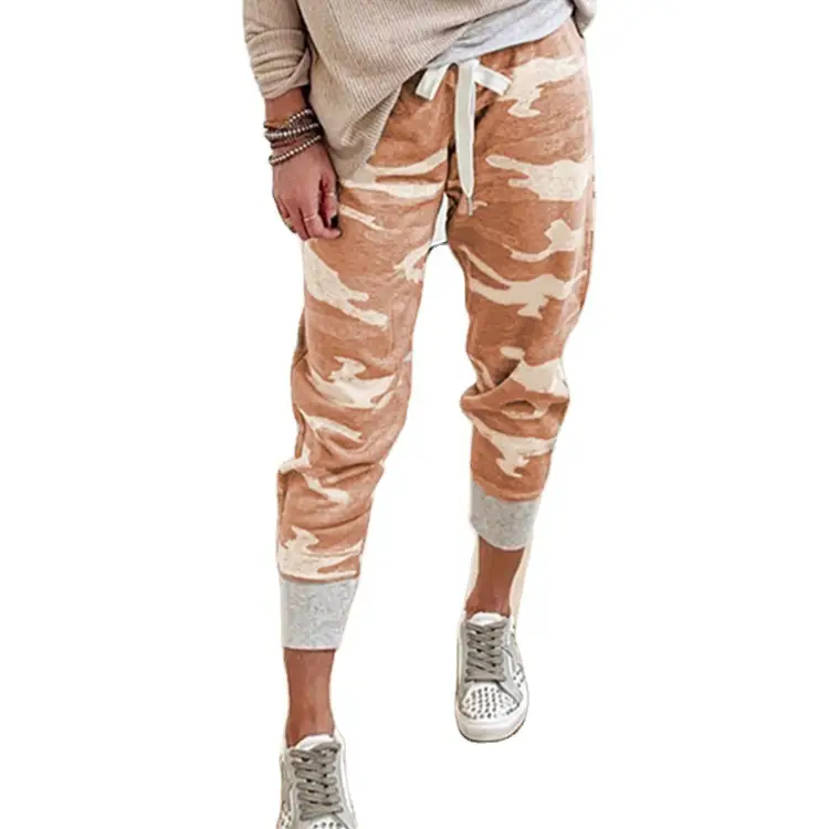 Camouflage Print Jogger Pants for Women 2025