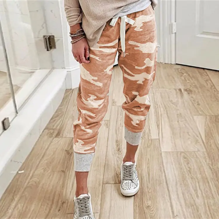 Camouflage Print Jogger Pants for Women 2025
