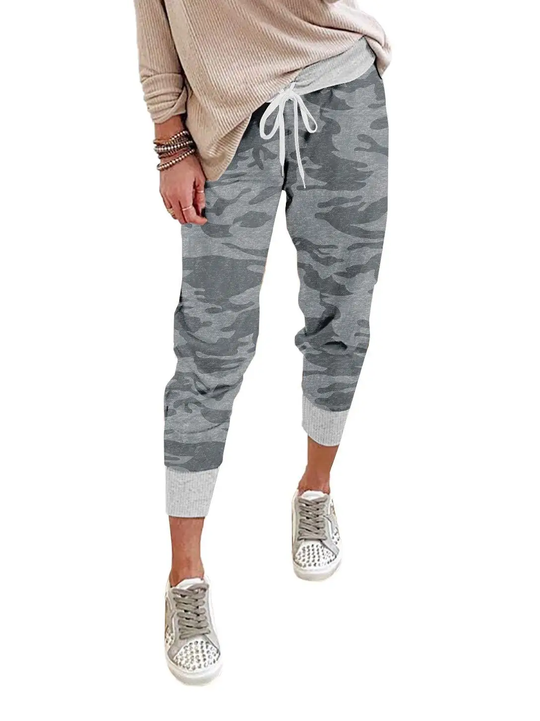 Camouflage Print Jogger Pants for Women 2025