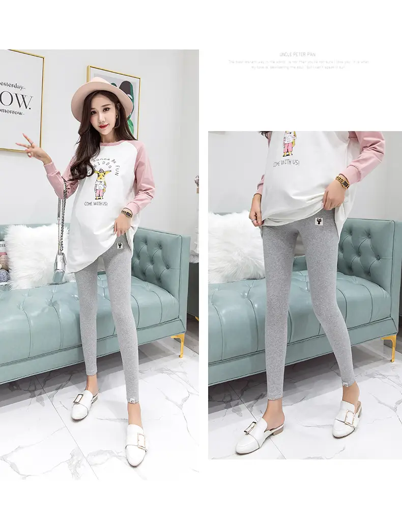 Maternity Leggings Slim Fit Belly Support Pants Autumn Winter — feature 15