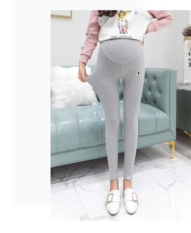 Maternity Leggings Slim Fit Belly Support Pants Autumn Winter — feature 16