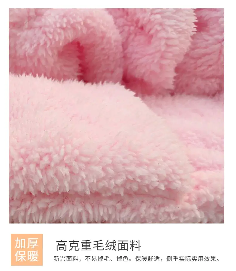 Rabbit Ear Hat Scarf Integrated Children's Winter Warm Scarf Hat Women's Cute Thickened Plush Girls' Ear Protection Hat — feature 3