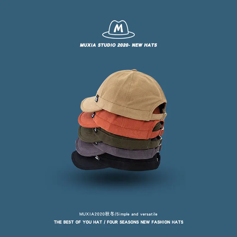 Men's Retro Eave Cap Solid Color Street Hip-Hop - Image 7