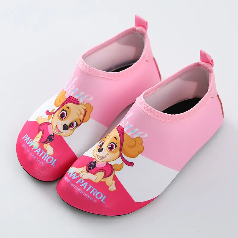 Wang Wang team Children's Home baby slippers autumn and winter indoor home shoes non-slip soft bottom floor socks bag heel cotton slippers - Image 2