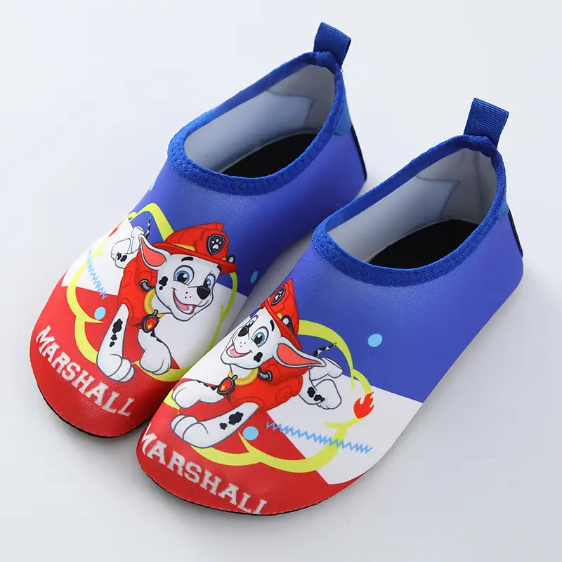 Wang Wang team Children's Home baby slippers autumn and winter indoor home shoes non-slip soft bottom floor socks bag heel cotton slippers - Image 3