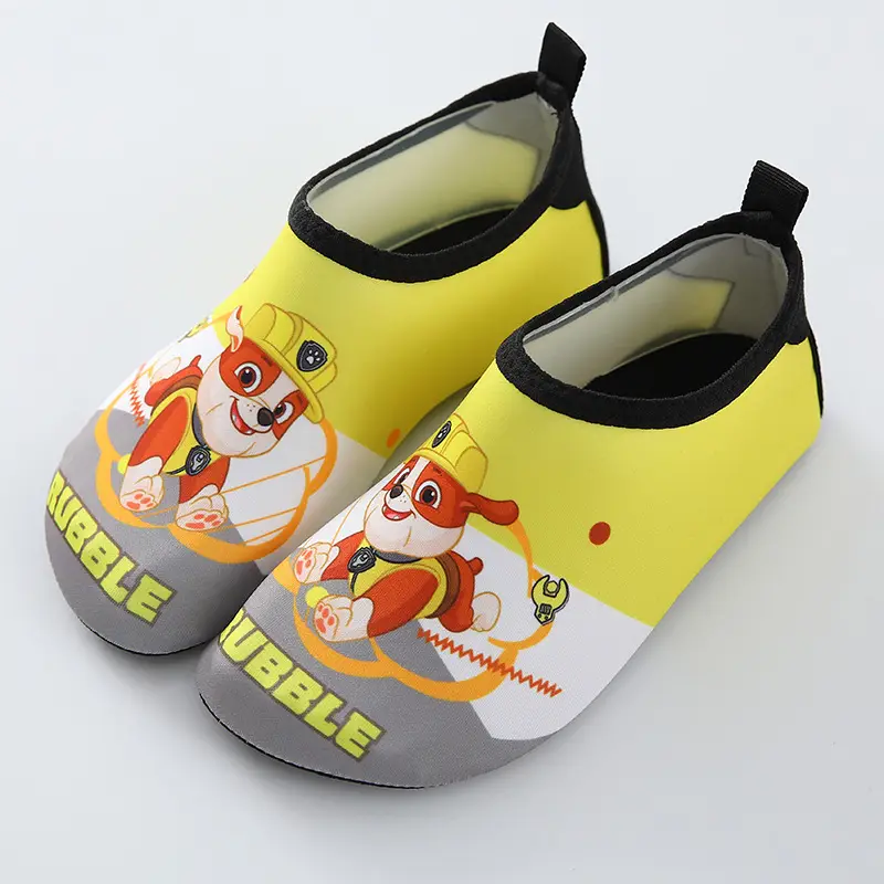 Wang Wang team Children's Home baby slippers autumn and winter indoor home shoes non-slip soft bottom floor socks bag heel cotton slippers - Image 4