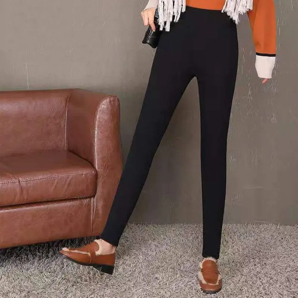 Black Fleece-lined High Waist Leggings for Girls — feature 23