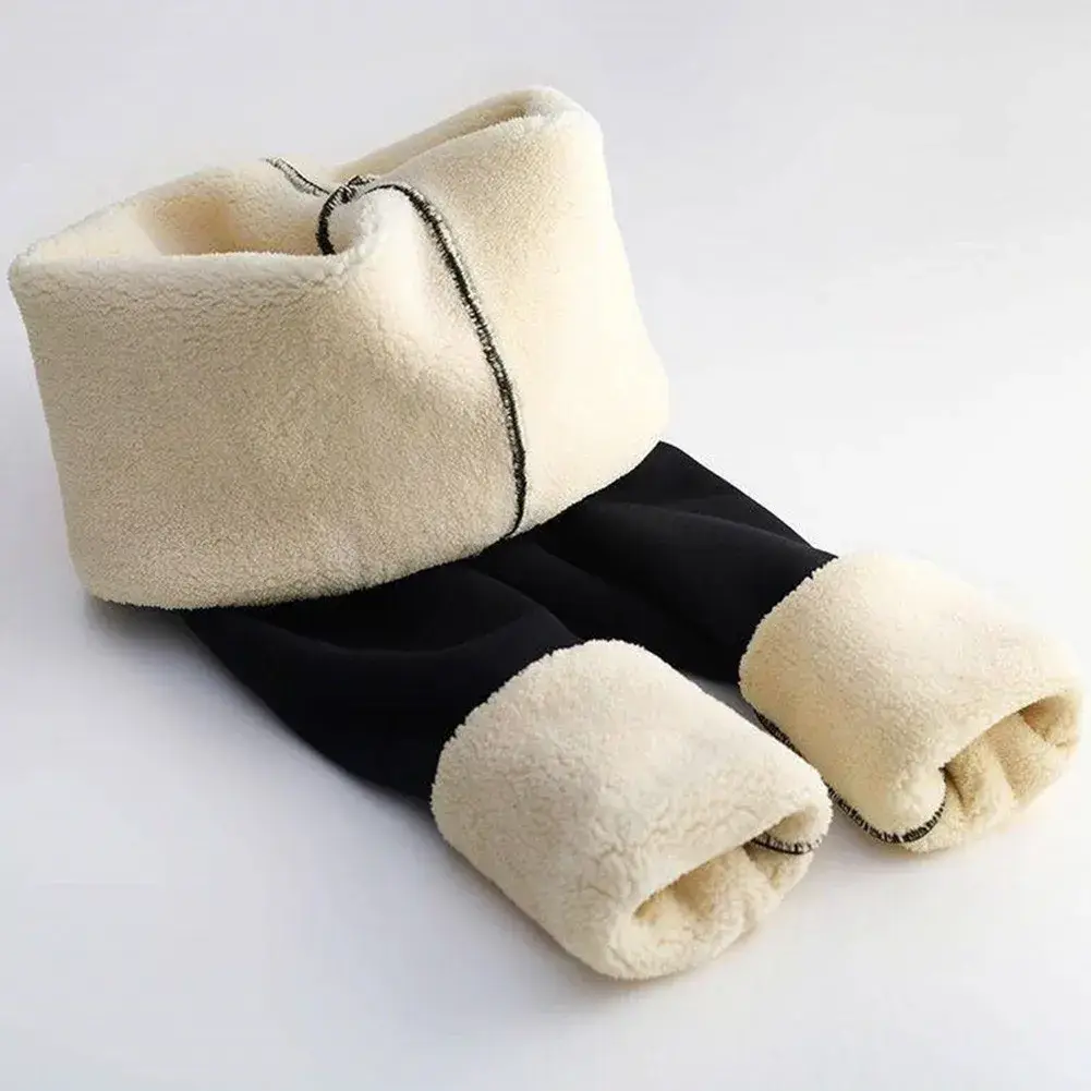 Black Fleece-lined High Waist Leggings for Girls — feature 27