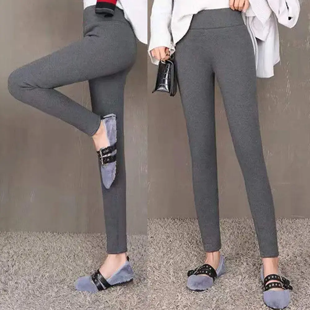 Black Fleece-lined High Waist Leggings for Girls — feature 30
