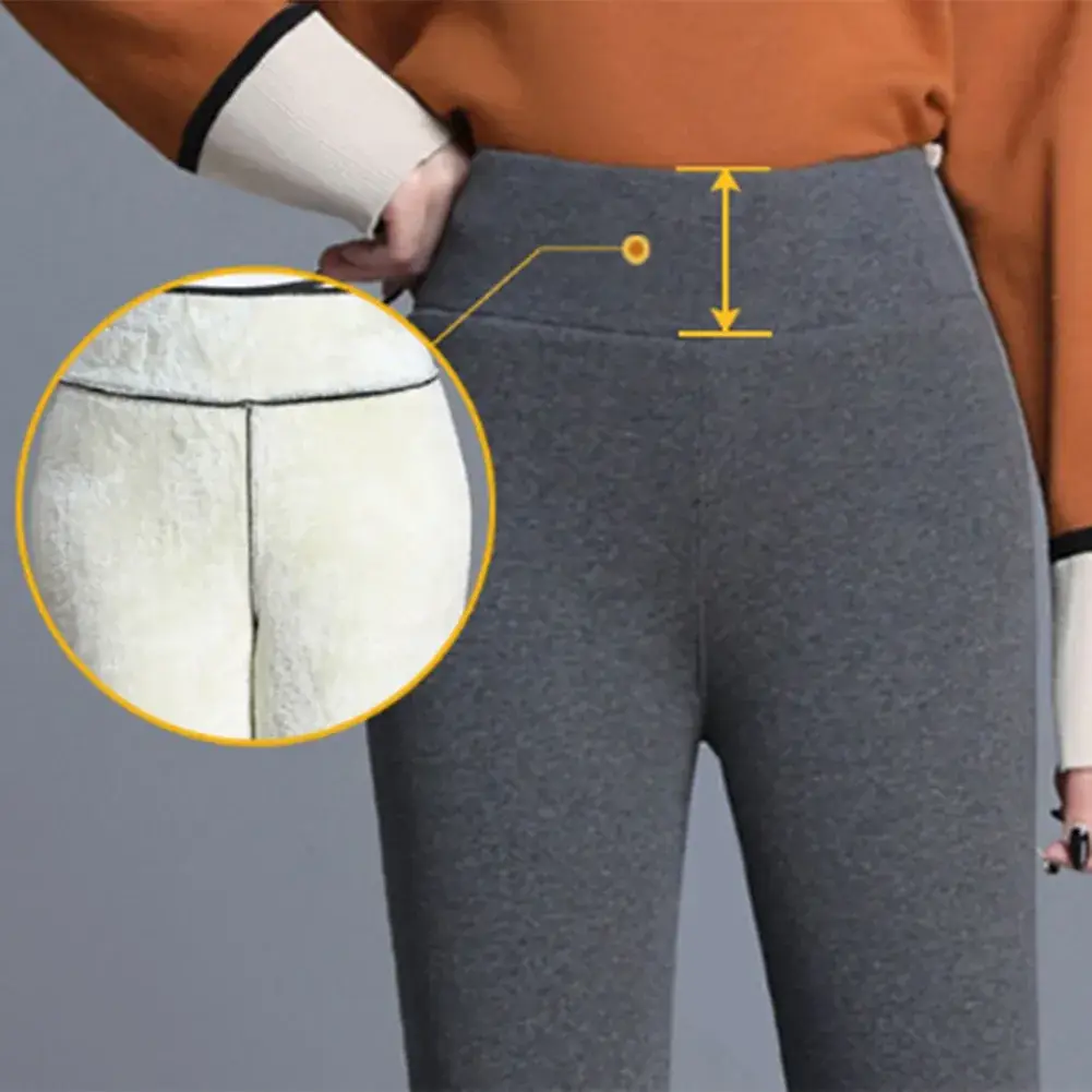 Black Fleece-lined High Waist Leggings for Girls — feature 32