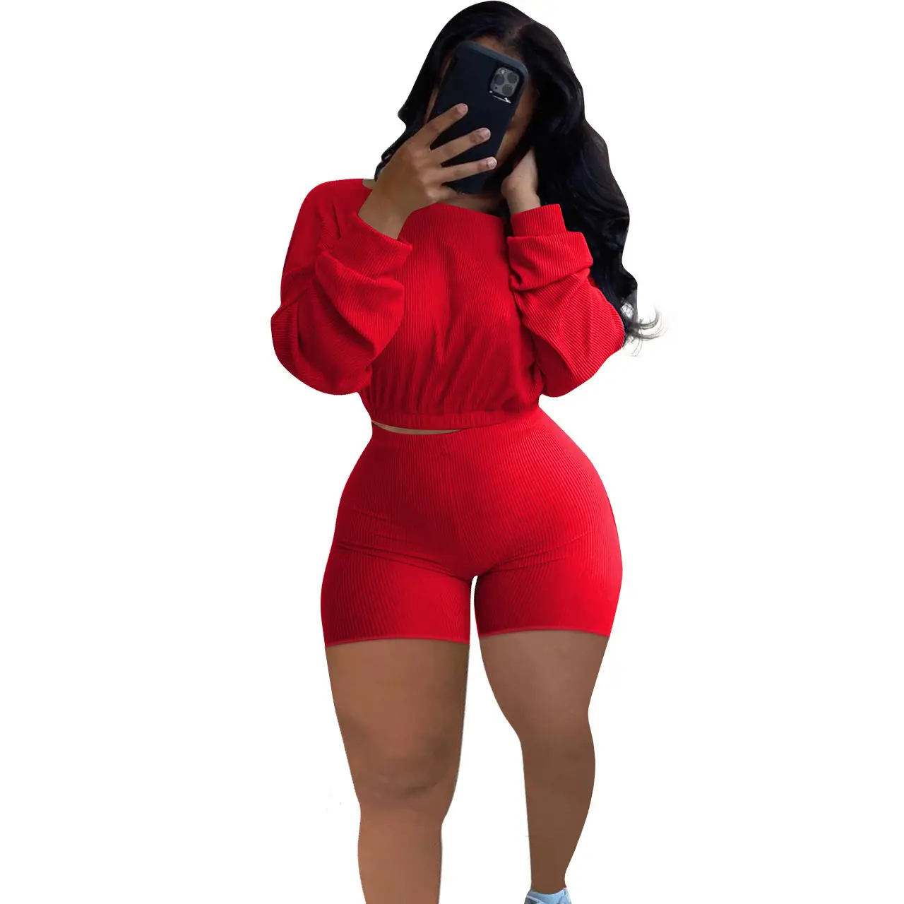 2021 White High Waist Sports Suit for Women - Image 13