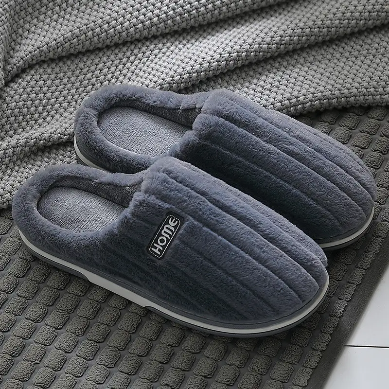 Women's Winter Home Cotton Slippers for Couples, Indoor Plush Warm Non-Slip Men's Cotton Slippers for Home Warmth - Image 6