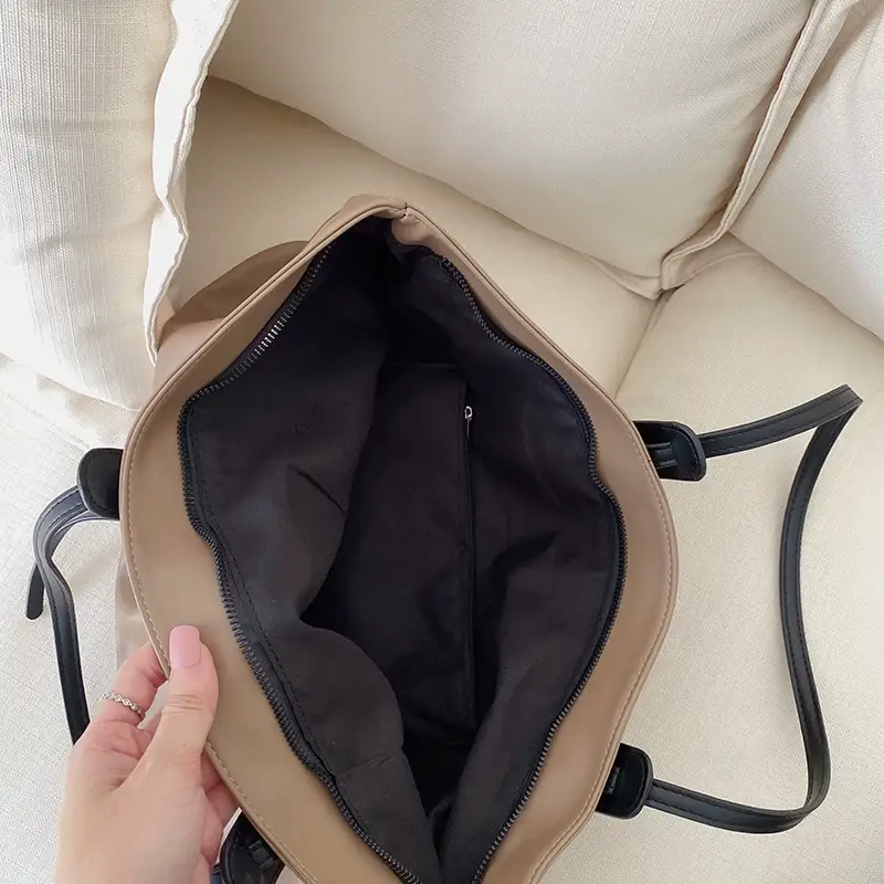 Large Capacity Women's Tan Tote Bag with Strap — feature 13