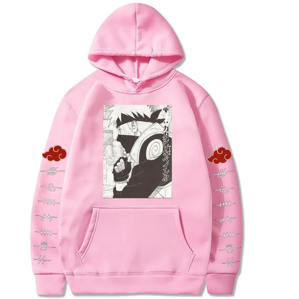 Naruto Sasuke Fleece Hoodie for Men Oversize