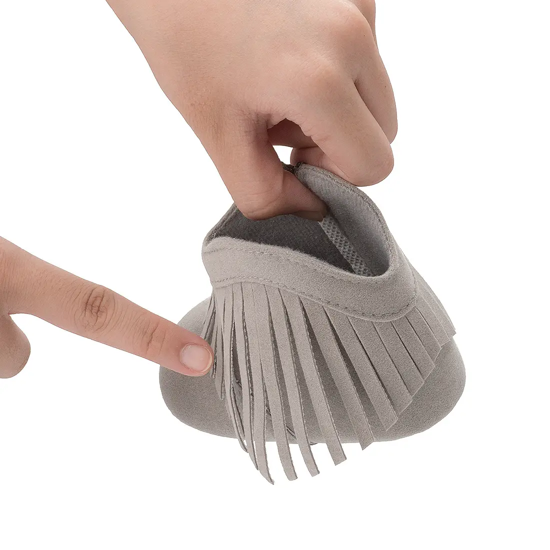 Grey Tassel Baby Boots for Toddler Warm Soft Sole