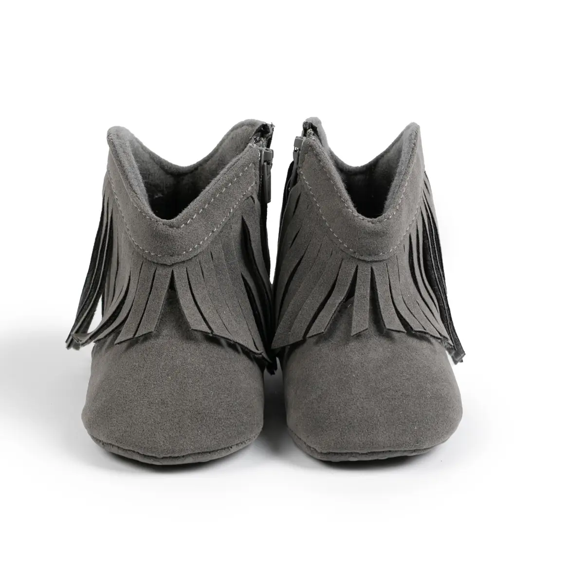 Grey Tassel Baby Boots for Toddler Warm Soft Sole