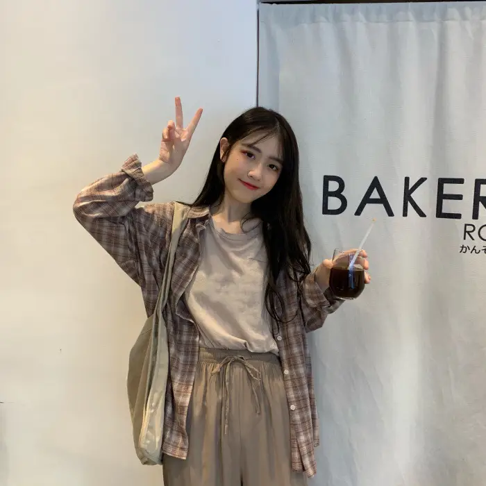 Plaid Long Sleeve Shirt Jacket for Women Autumn 2026 — feature 14