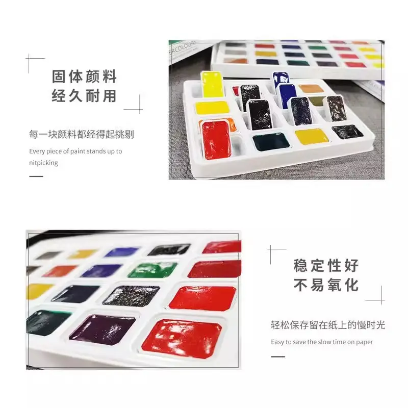 Ukraine White Night rosa rosa Watercolor Paint Full Block Solid 16 Color 24 Color Fine Art Watercolor Painting