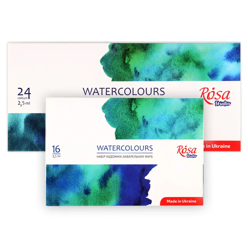 Ukraine White Night rosa rosa Watercolor Paint Full Block Solid 16 Color 24 Color Fine Art Watercolor Painting