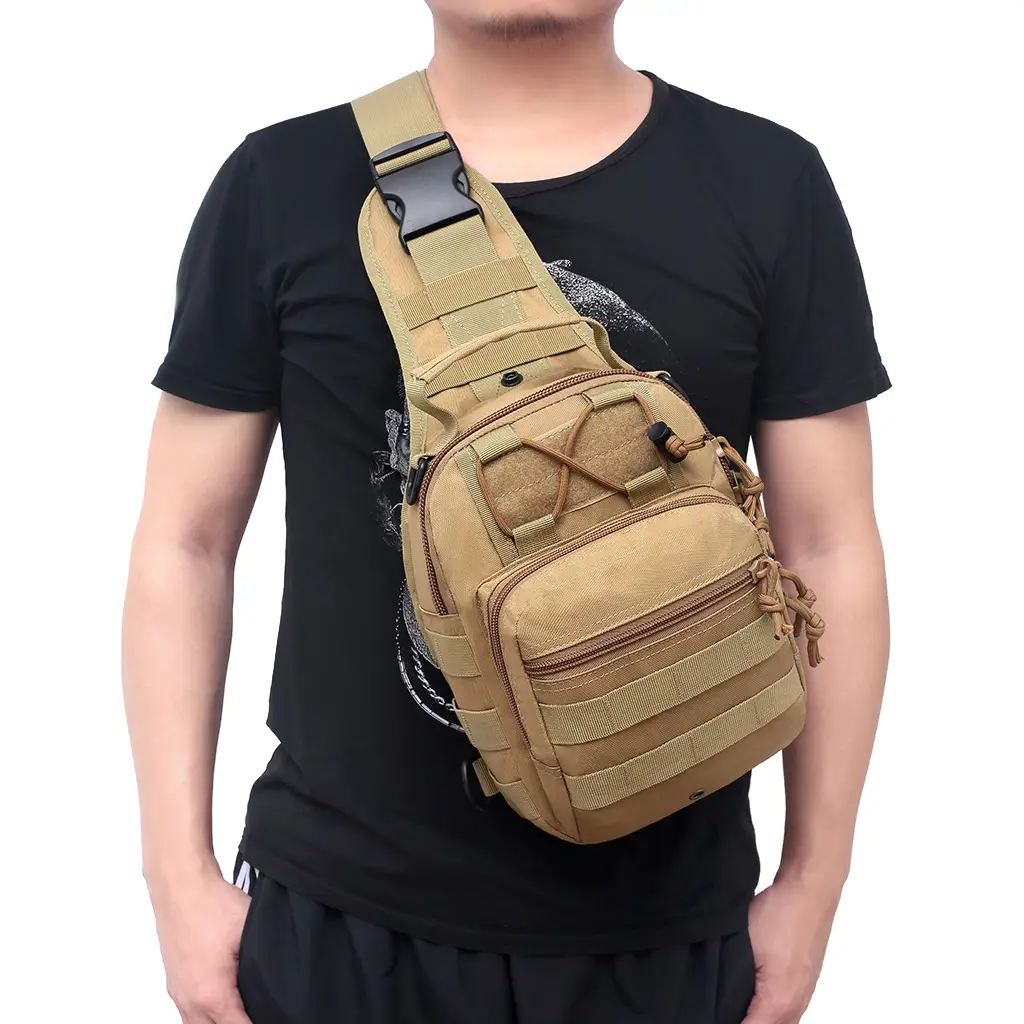 Multifunctional Camouflage Sports Chest Bag with Adjustable Strap - Image 8