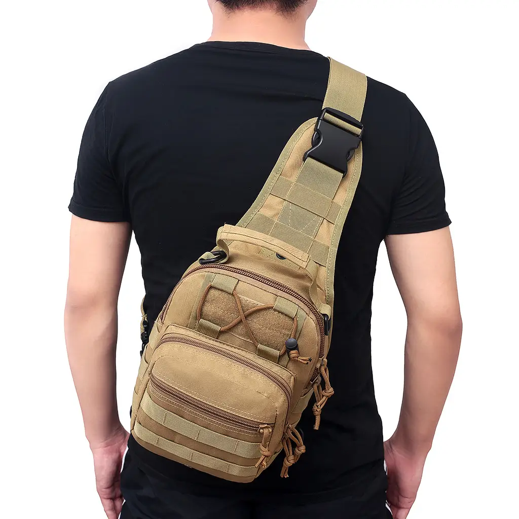 Multifunctional Camouflage Sports Chest Bag with Adjustable Strap - Image 9