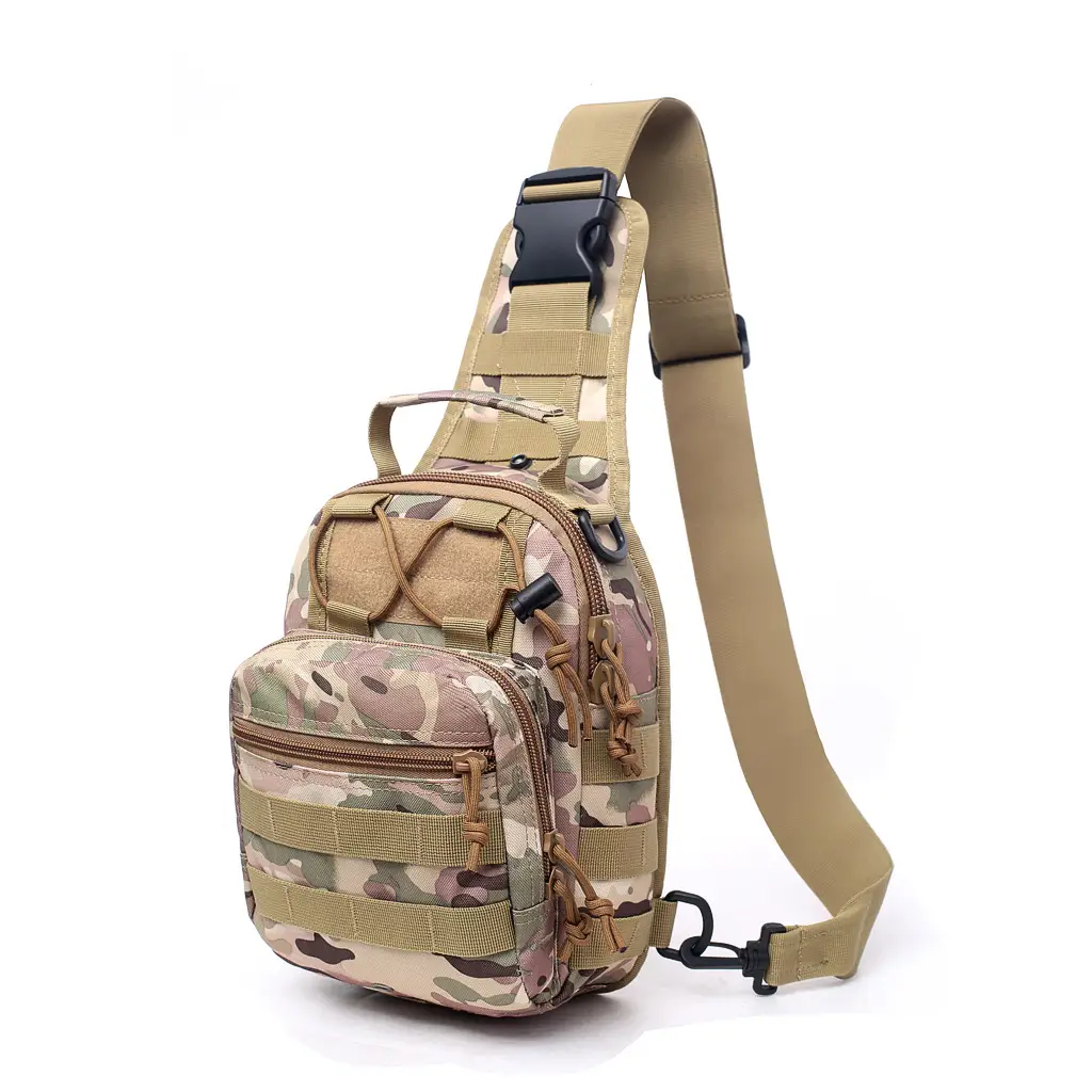 Multifunctional Camouflage Sports Chest Bag with Adjustable Strap - Image 5