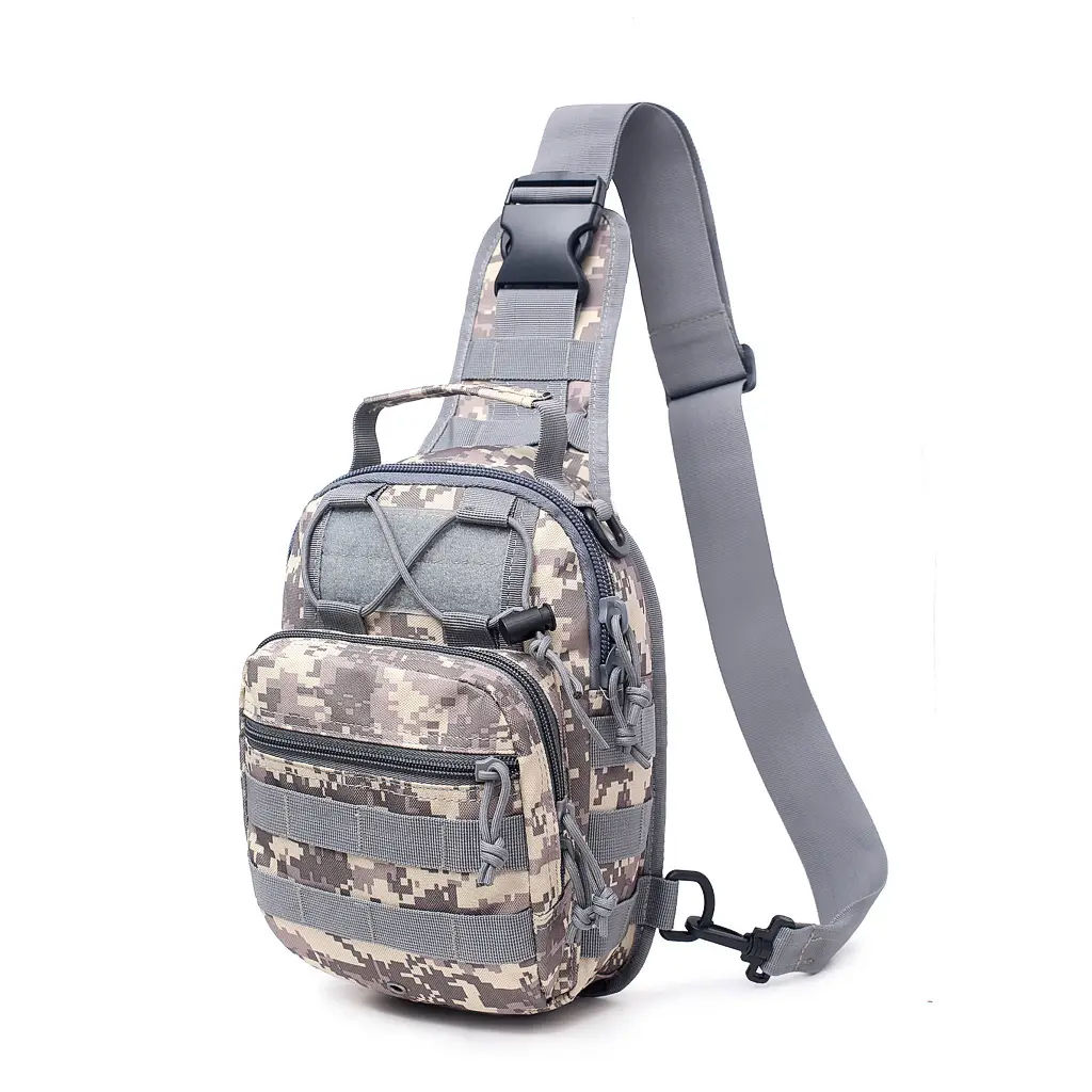 Multifunctional Camouflage Sports Chest Bag with Adjustable Strap - Image 4