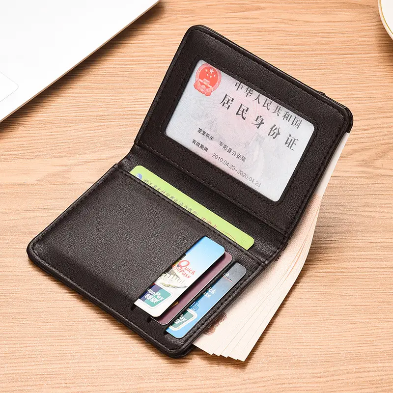 Slardar Ultra-Thin Men's Wallet Men's Vertical Small Wallet Driver's License Youth Mini Student Coin Purse Card Holder
