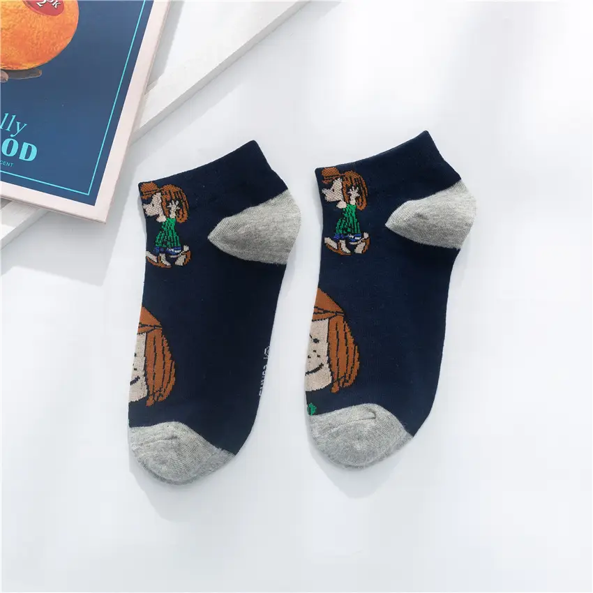 Four Seasons Color Couple All-match Socks Summer Thin Short Socks Women Street Cyber Celebrant Cartoon Snoopy Socks Men