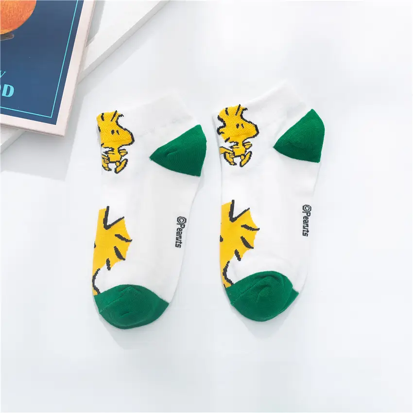 Four Seasons Color Couple All-match Socks Summer Thin Short Socks Women Street Cyber Celebrant Cartoon Snoopy Socks Men