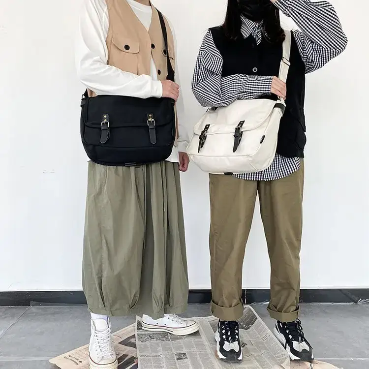Japanese Student Canvas Crossbody Bag Large Capacity Women - Image 5