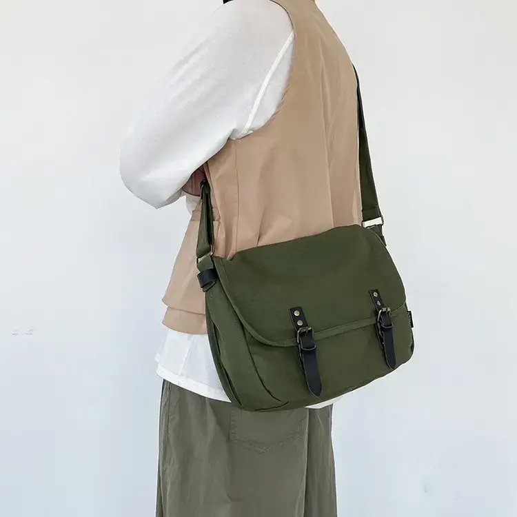 Japanese Student Canvas Crossbody Bag Large Capacity Women - Image 7