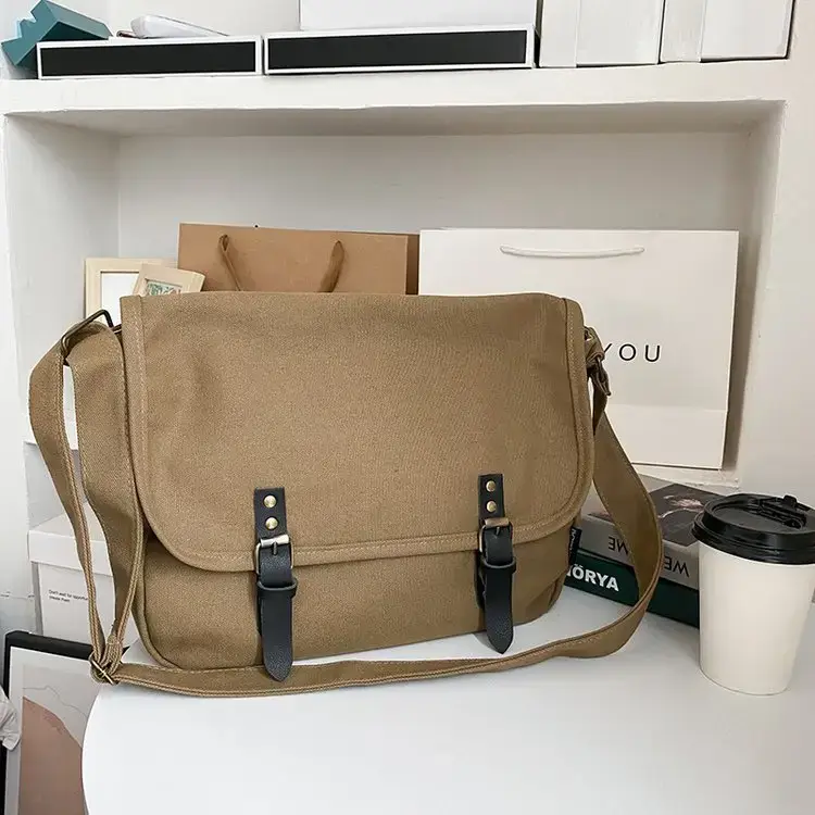 Japanese Student Canvas Crossbody Bag Large Capacity Women - Image 8