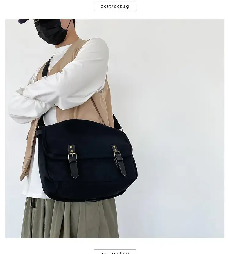 Japanese Student Canvas Crossbody Bag Large Capacity Women — feature 16