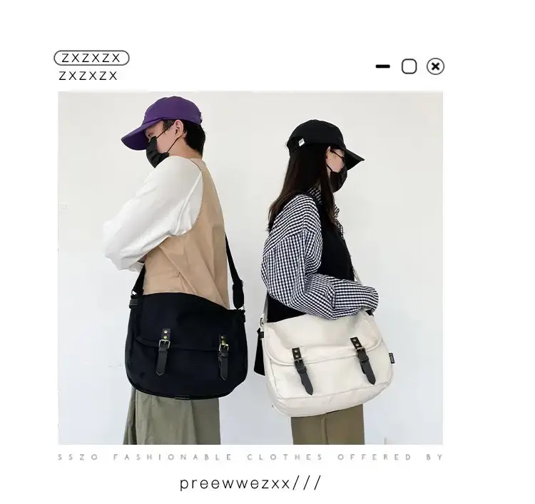Japanese Student Canvas Crossbody Bag Large Capacity Women — feature 2