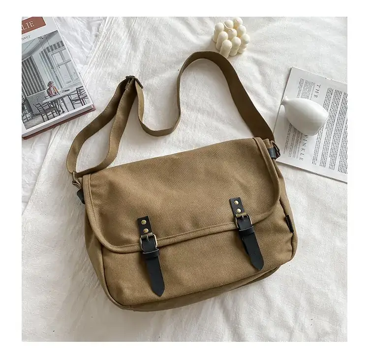 Japanese Student Canvas Crossbody Bag Large Capacity Women - Image 3