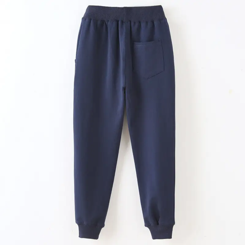 Children's Dark Blue Sweatpants Spring Autumn School Pants - Image 12